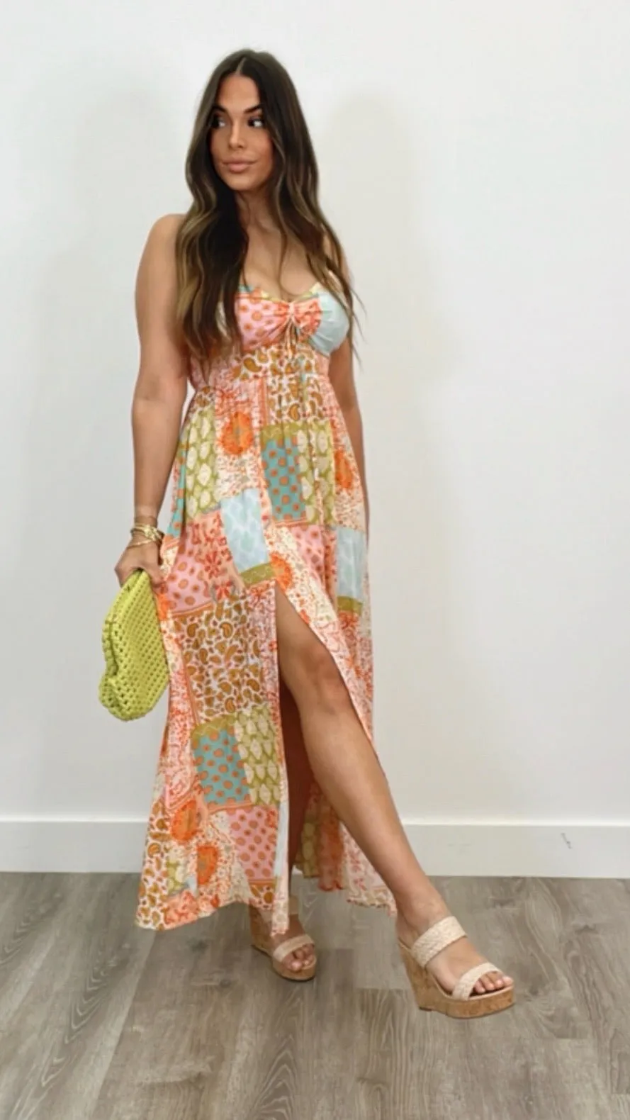 Adamantia Tangerine Print Dress