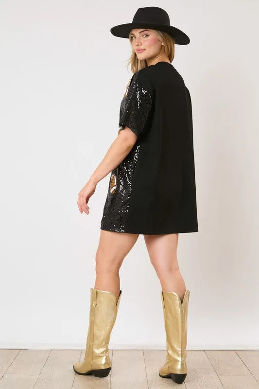 All Over Football Sequin Dress