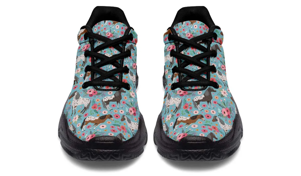 Appaloosa Horse Flower Chunky Sneakers