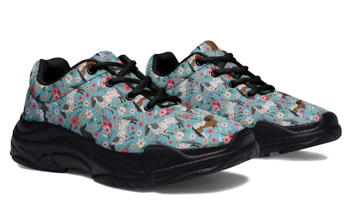 Appaloosa Horse Flower Chunky Sneakers