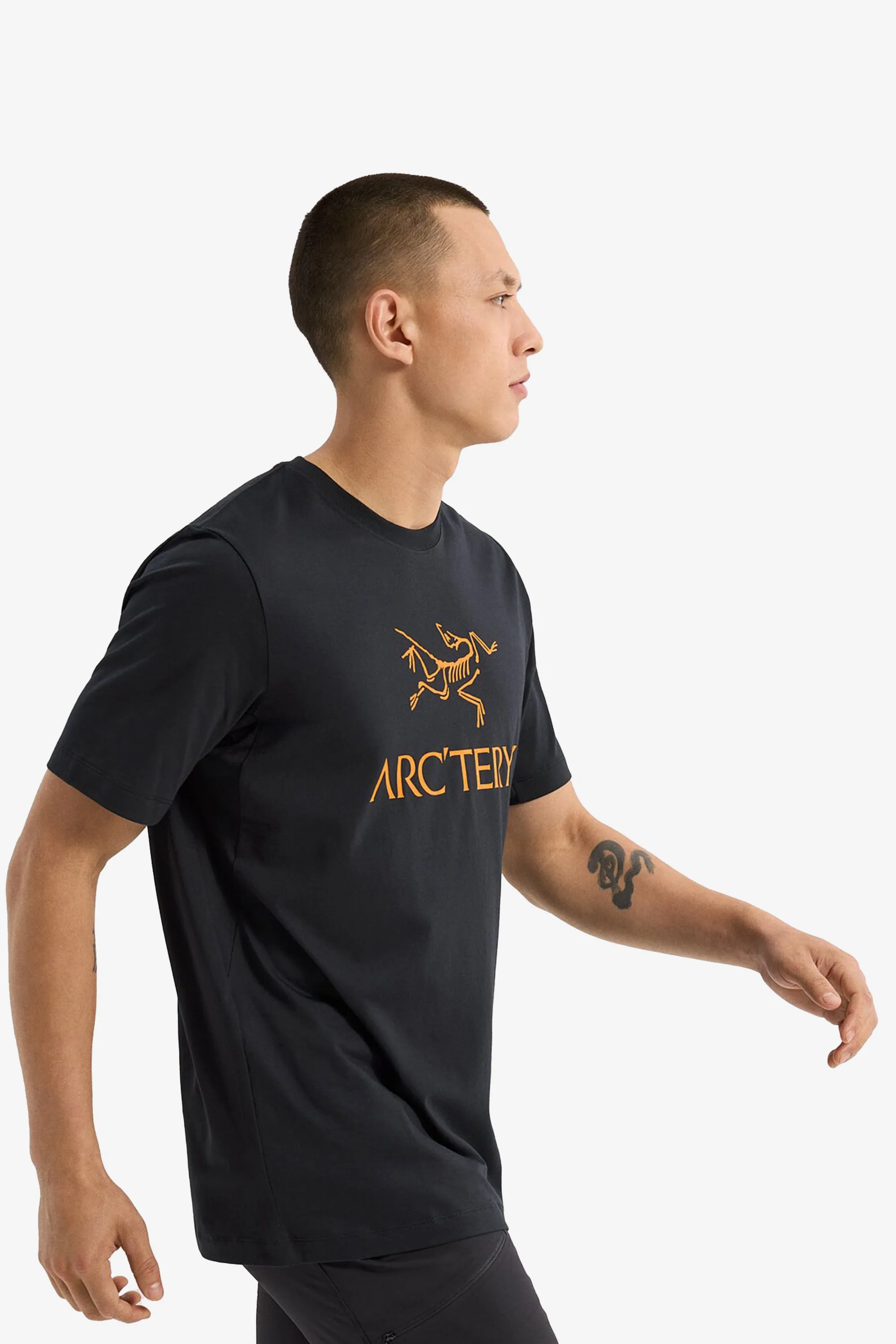 Arc'teryx Men's Arc'Word Logo SS Shirt in Black II