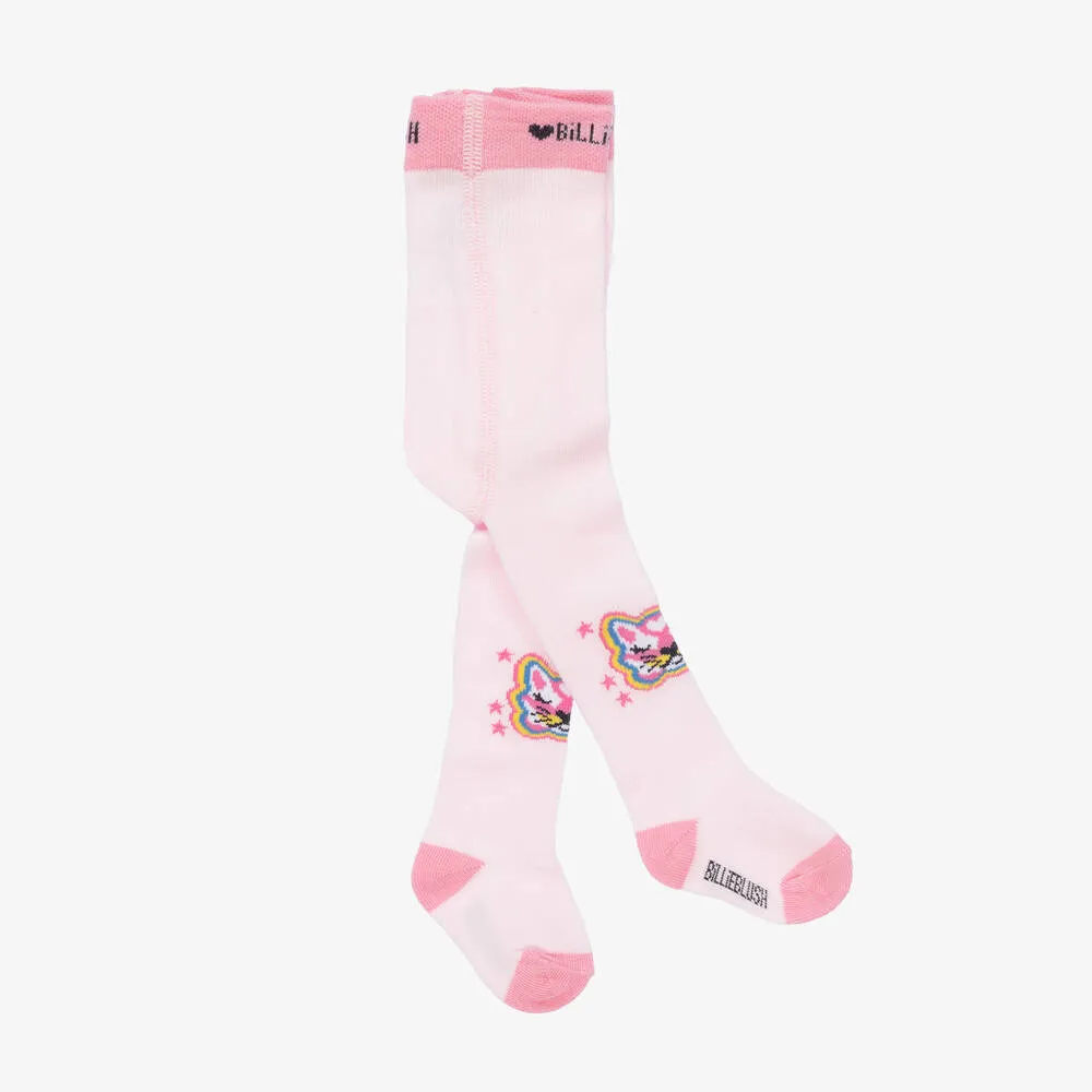 Baby Girls Pink Cotton Tights