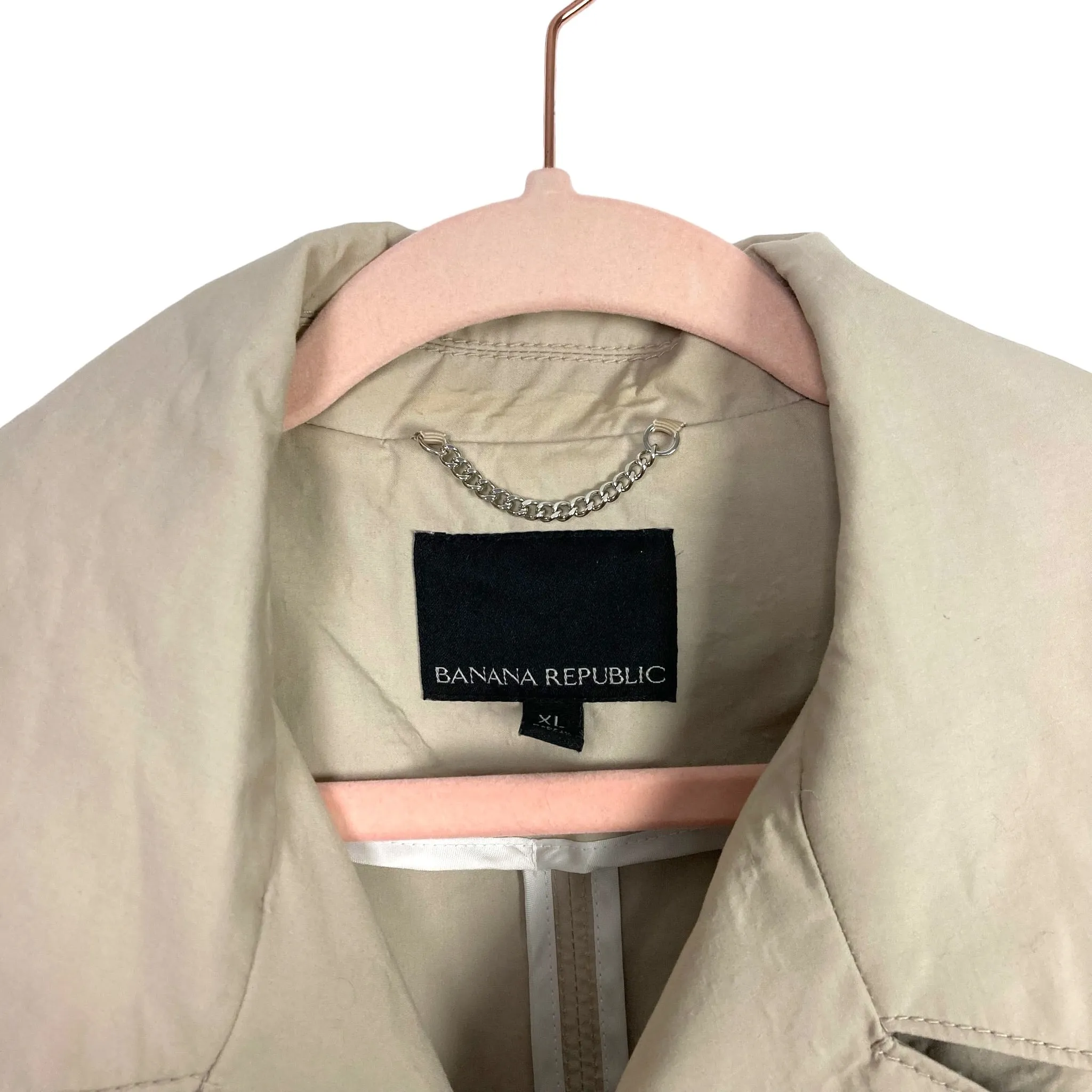 Banana Republic Tan Tie Belt Trench Coat- Size XL (see notes)