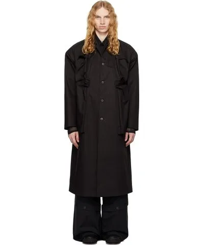 CARNET-ARCHIVE Black Mass Oversized Trench Coat