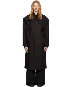 CARNET-ARCHIVE Black Mass Oversized Trench Coat