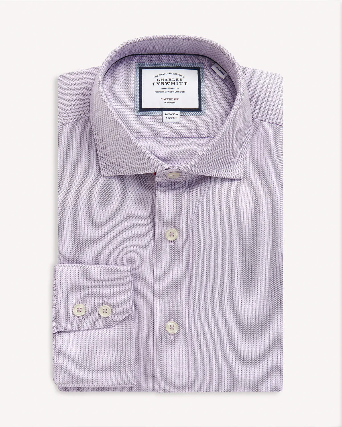 Charles Tyrwhitt Classic Fit Richmond Weave Shirt Purple