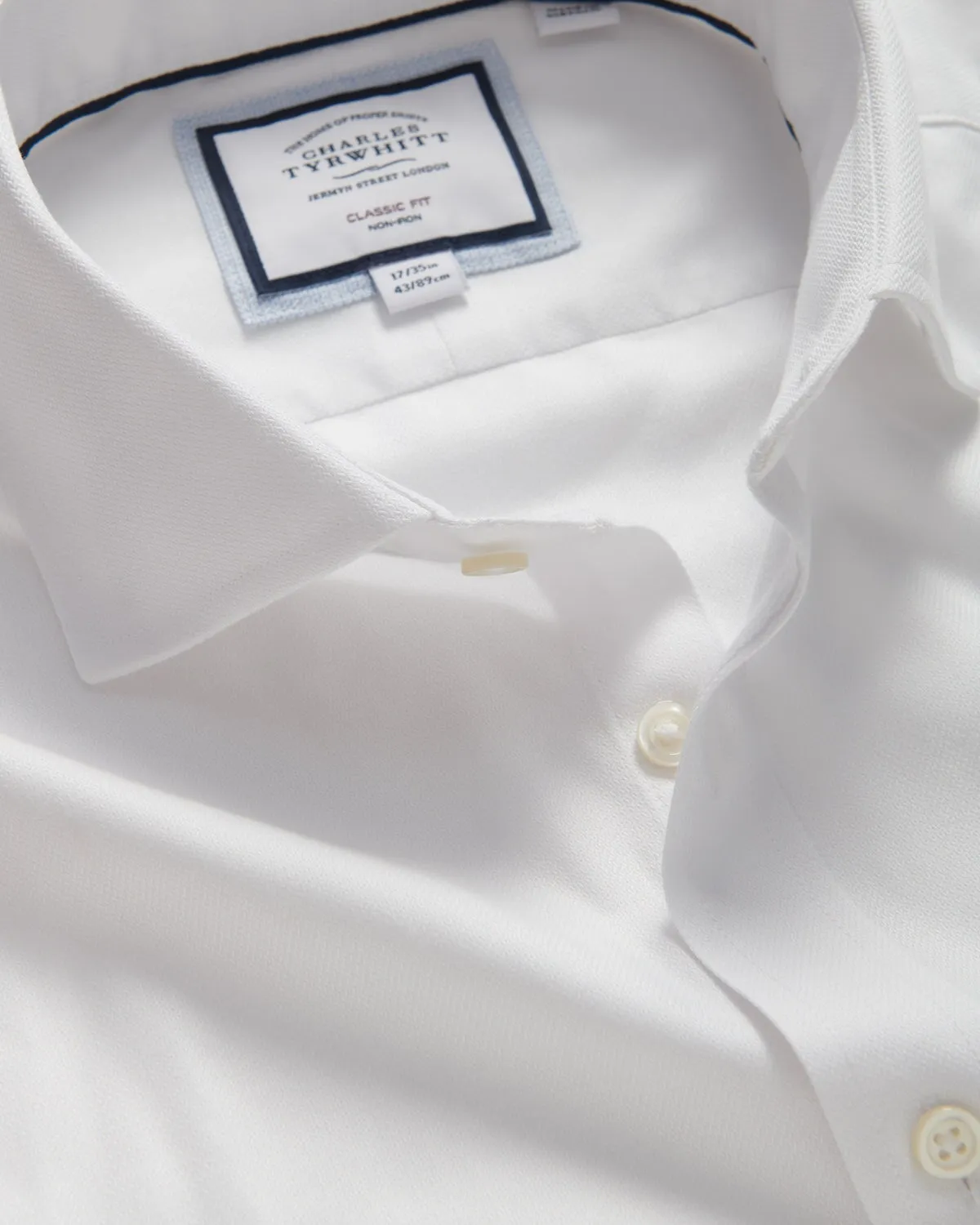 Charles Tyrwhitt Richmond Weave Classic Fit Shirt - White