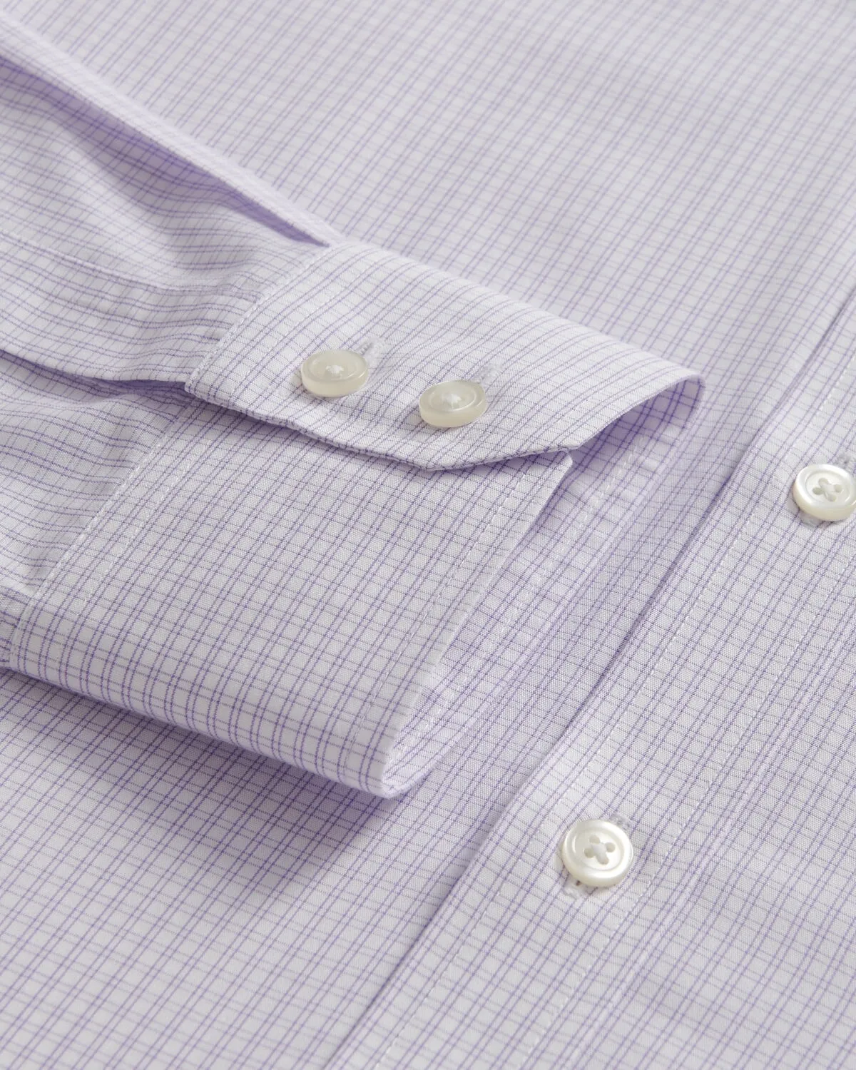 Charles Tyrwhitt Slim Fit Double Check Shirt Lilac Purple