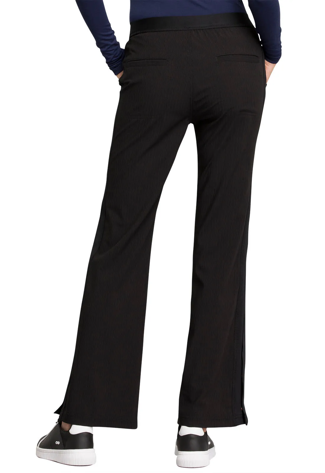 Cherokee Statement Natural Rise Flare Leg Pant in Black