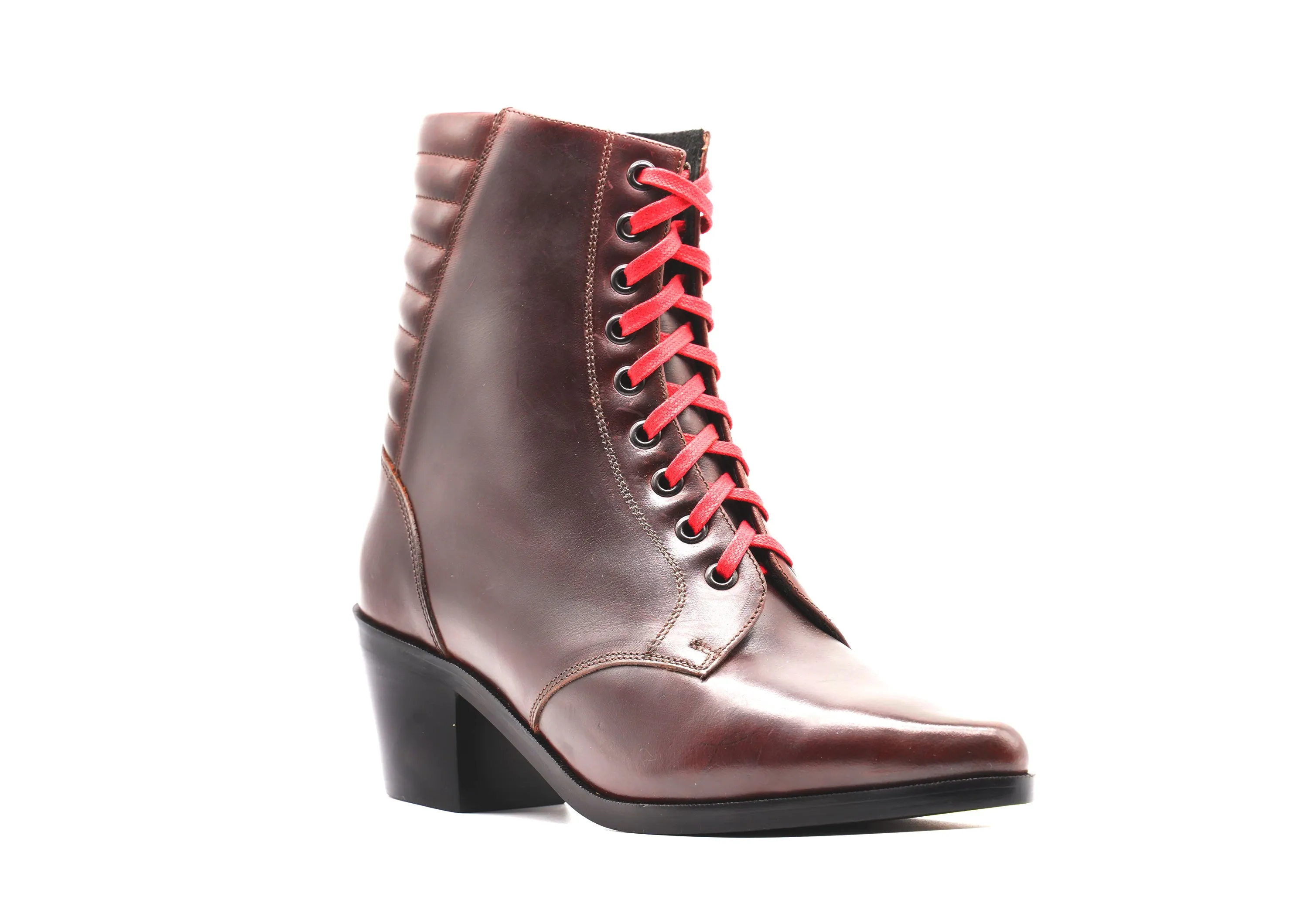 CHOCOLATE BROWN MOTO BOOTIE - MADE TO ORDER