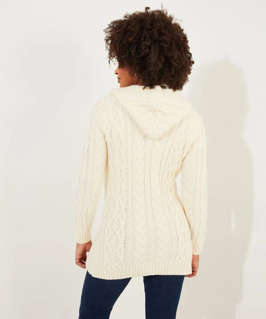 Cosy Cable Hooded Cardigan