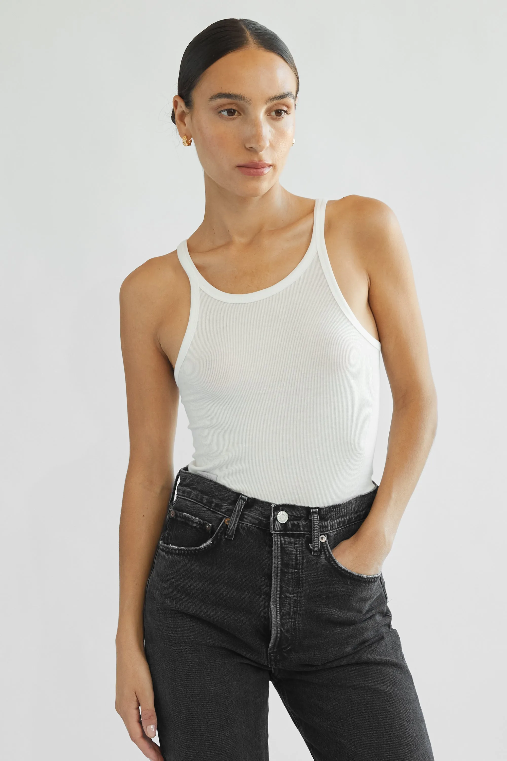 Cropped Rib Tank