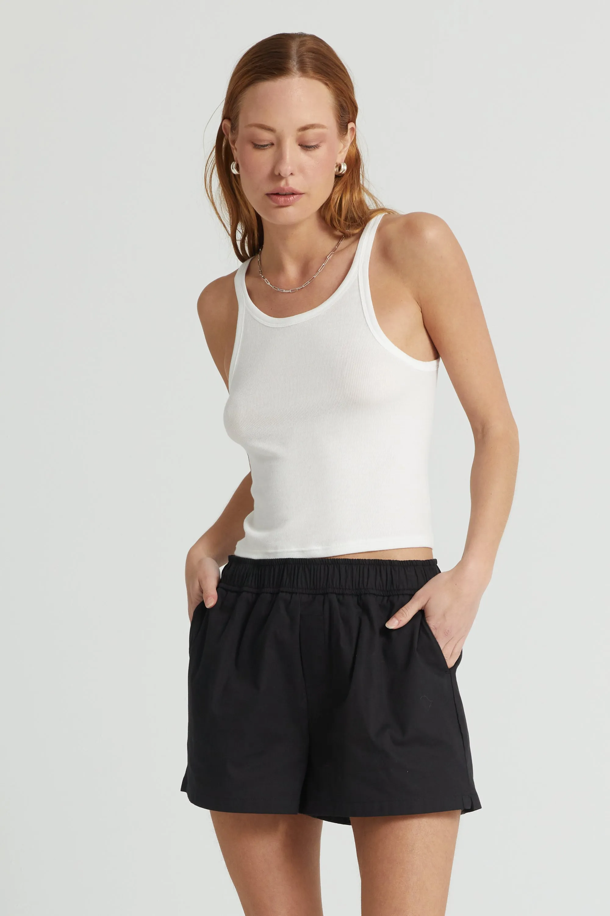 Cropped Rib Tank