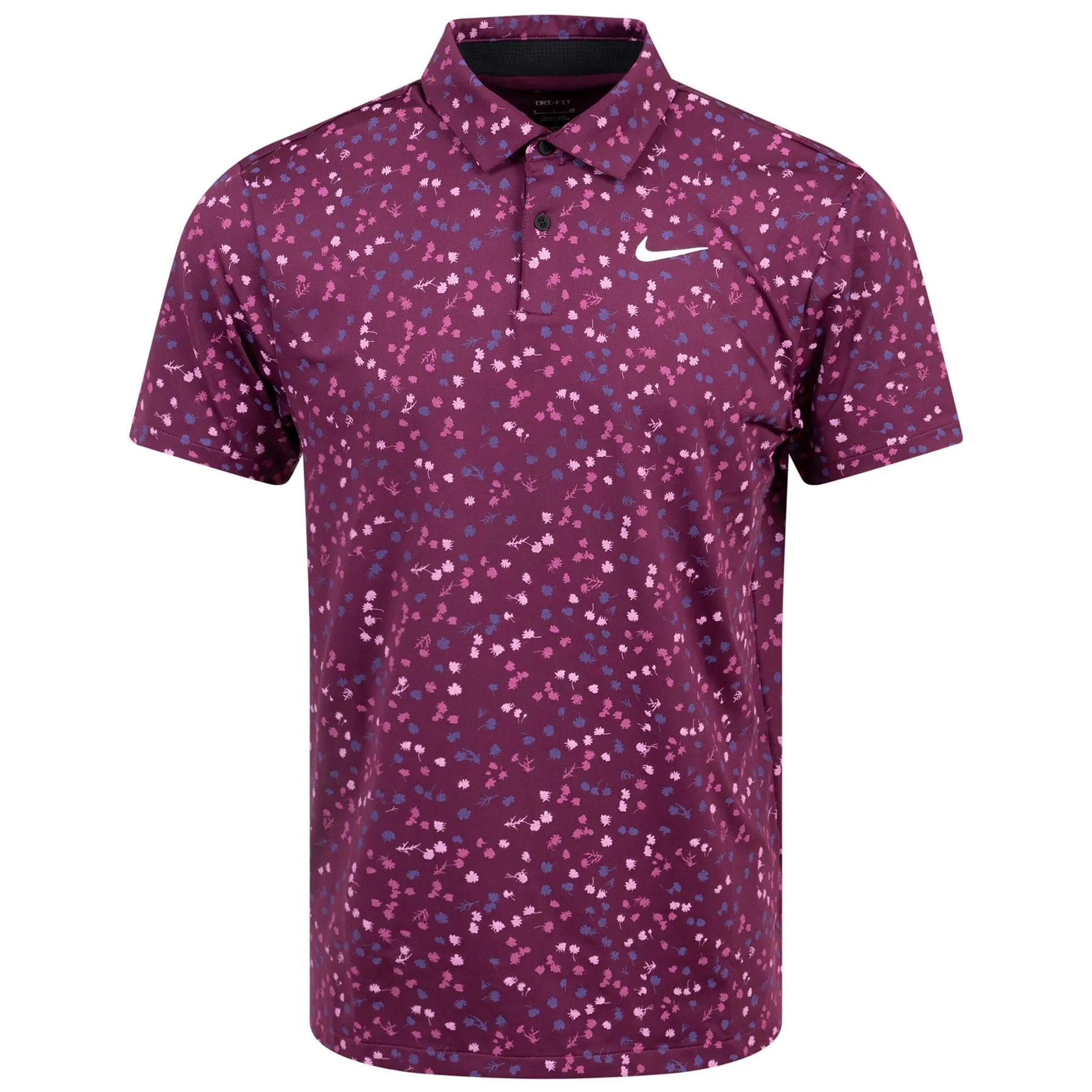 Dri-FIT Tour Stretch Micro Floral Polo Bordeaux Pink - W23