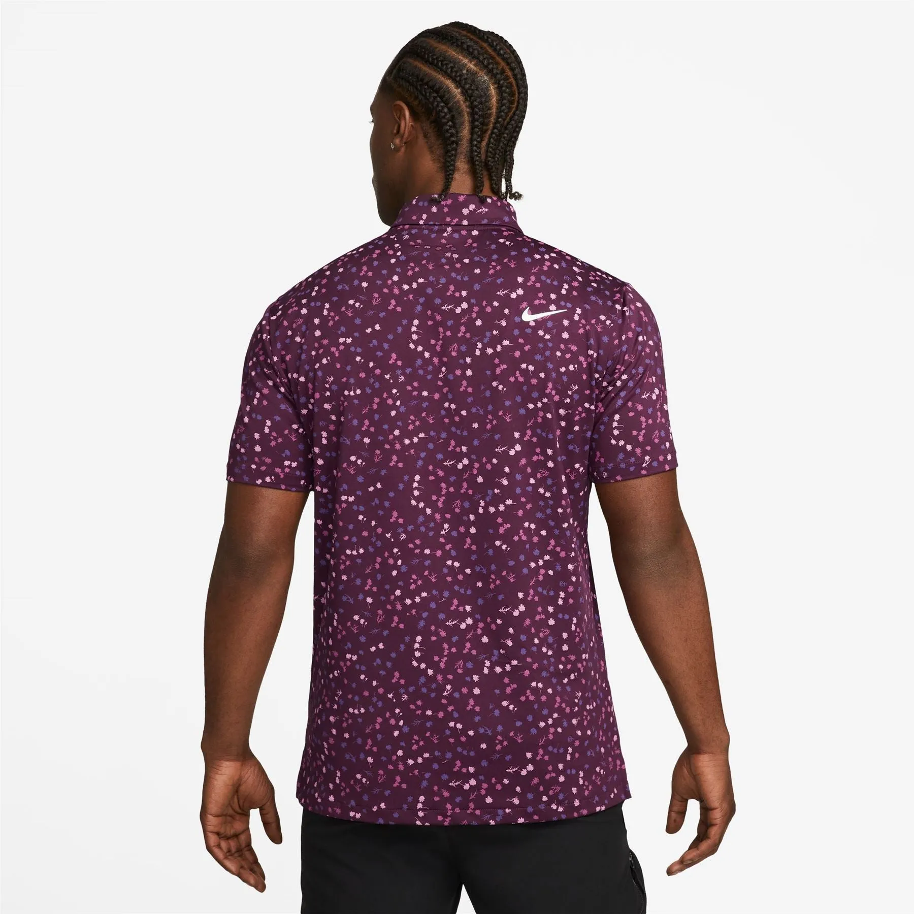 Dri-FIT Tour Stretch Micro Floral Polo Bordeaux Pink - W23