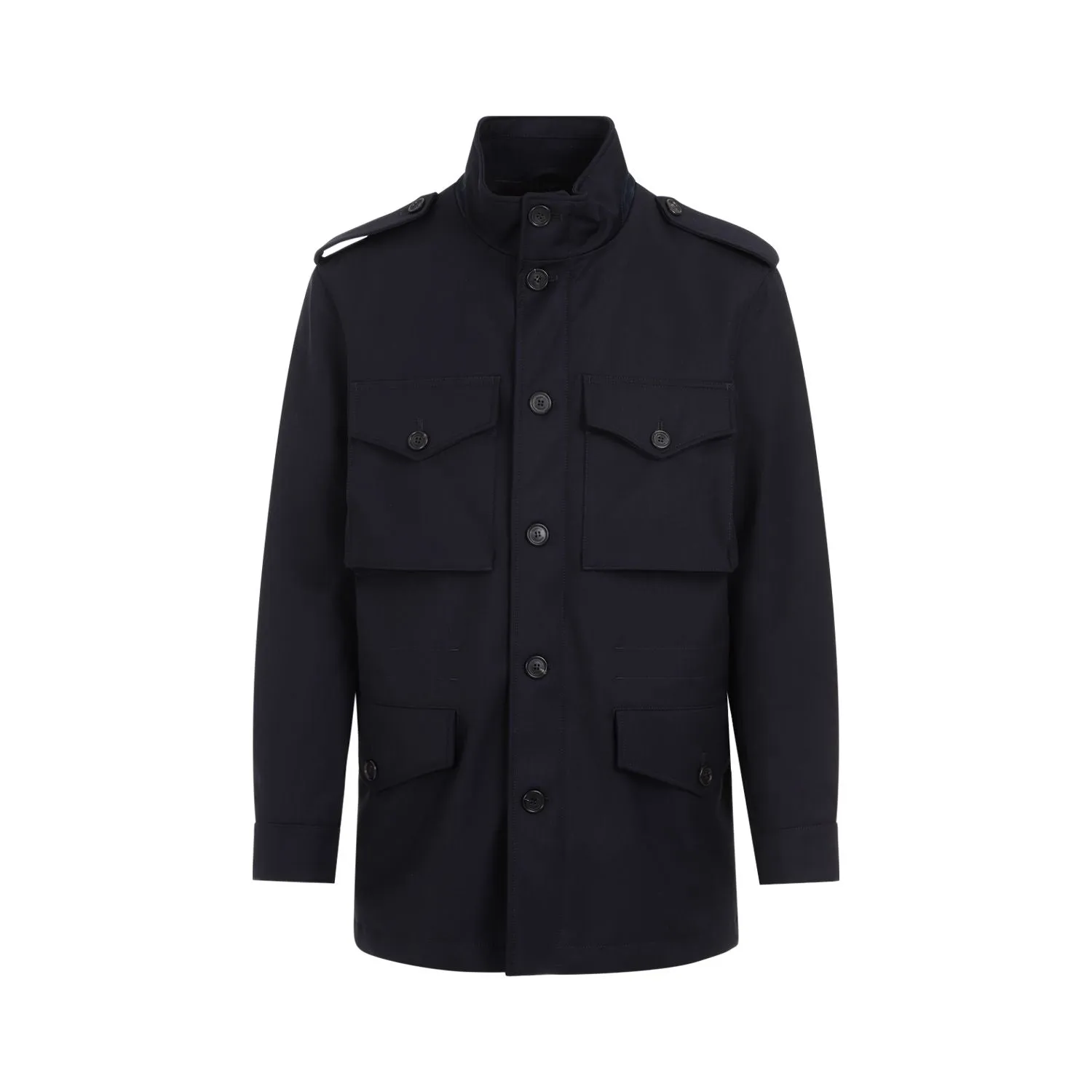 DUNHILL Blue Wool Field Jacket for Men