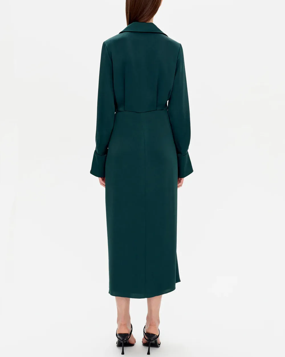 Emerald Samba Long Sleeve Draped Dress