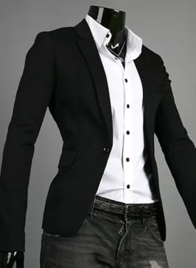 Goforward 5 Colors Men Casual One Button Suit Blazer Coat Jackets