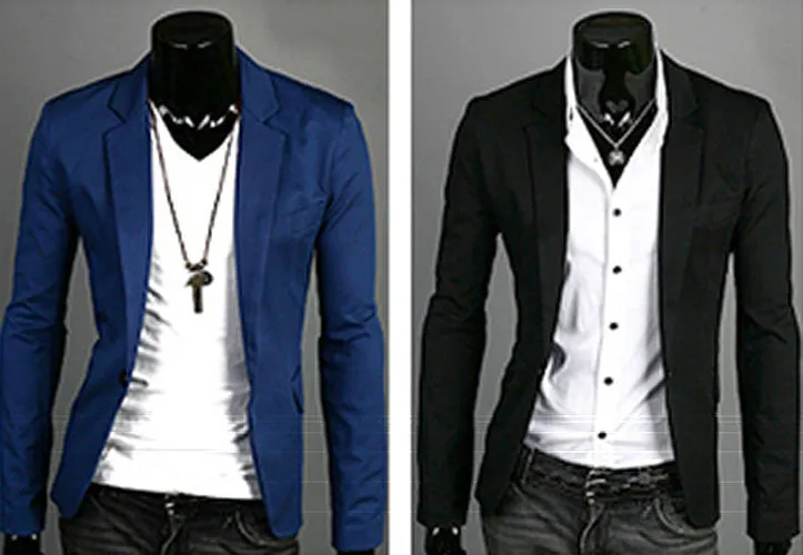 Goforward 5 Colors Men Casual One Button Suit Blazer Coat Jackets