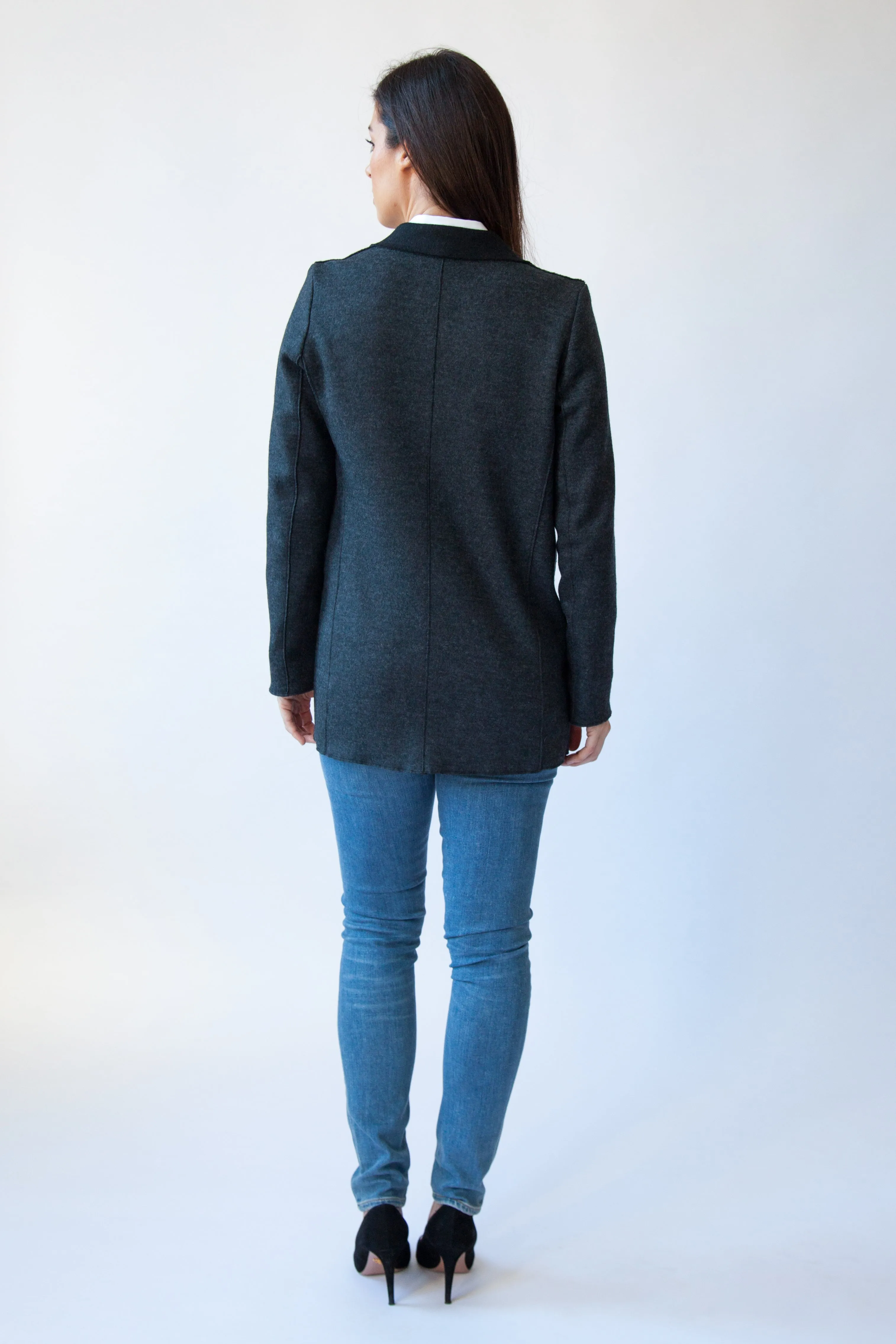 Greenwich Sweater Blazer - Charcoal Grey