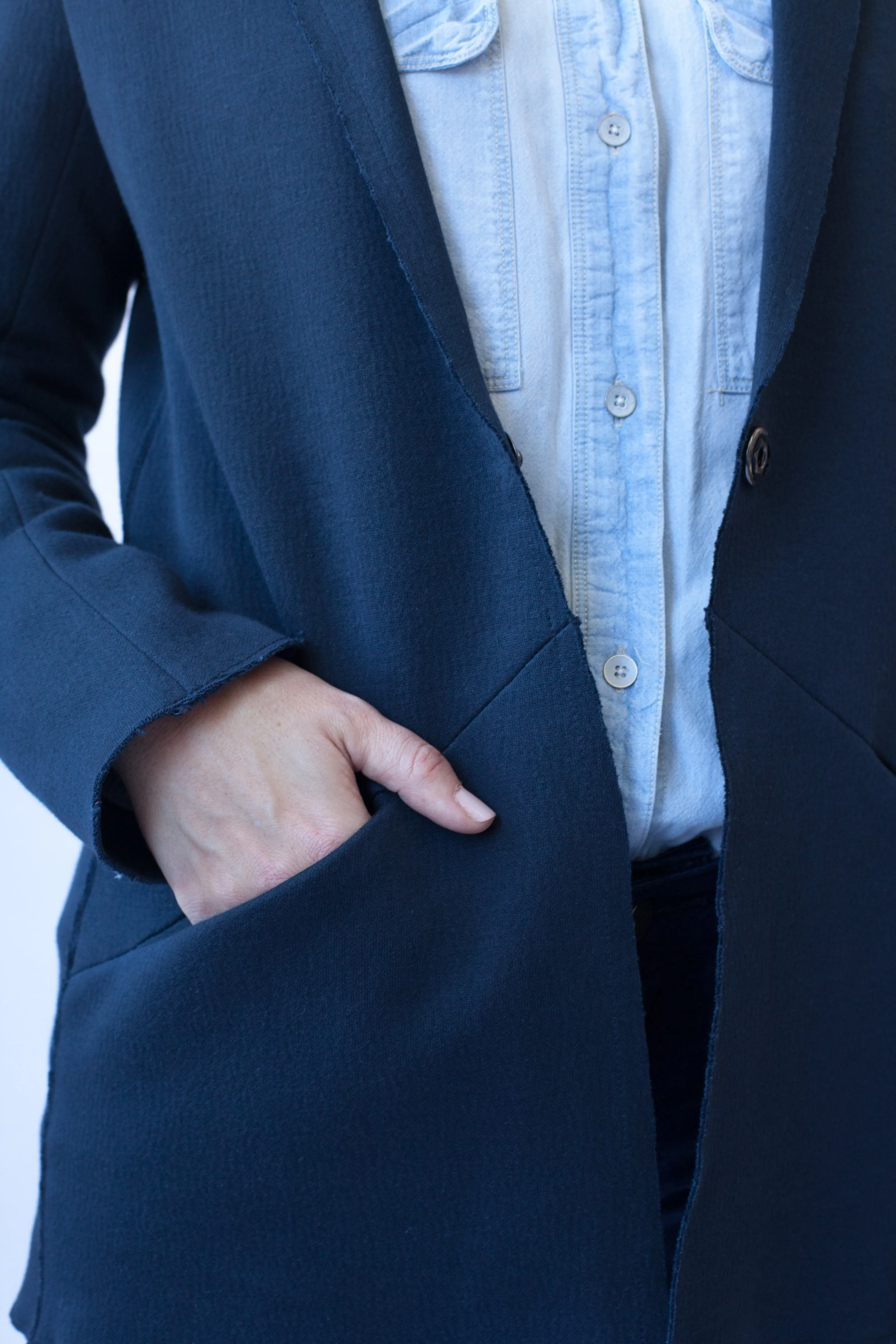 Greenwich Sweater Blazer - Navy