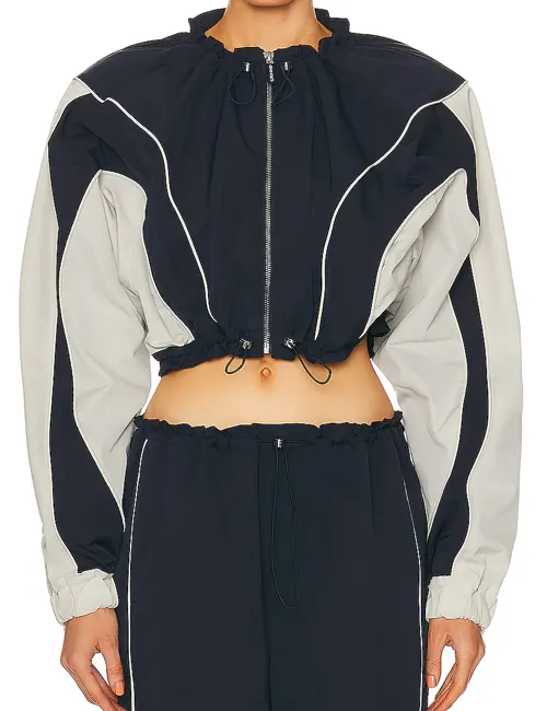 Grlfrnd Cinched Navy Bomber Jacket - William Jacket