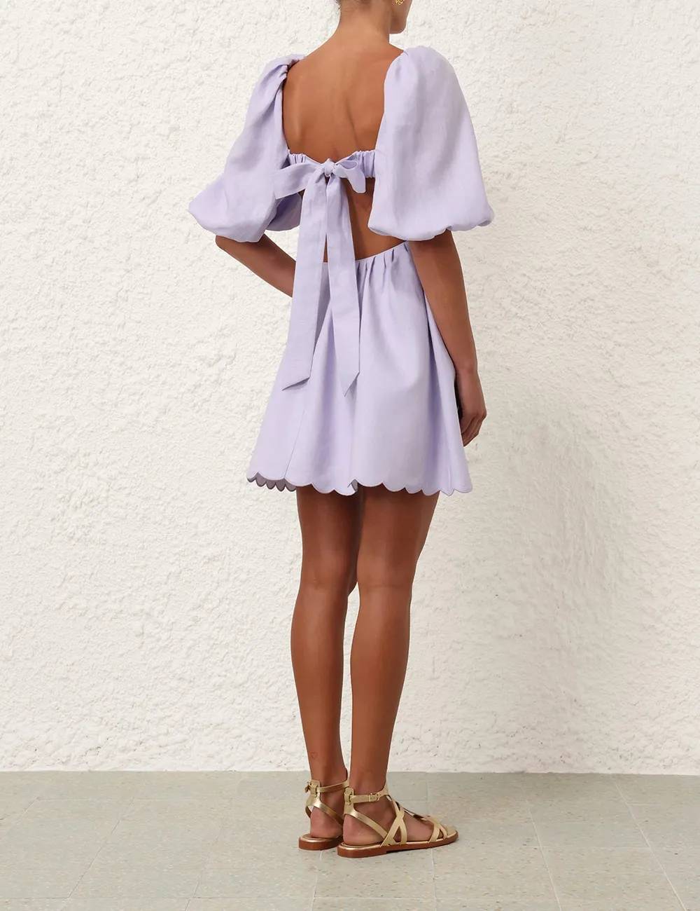 Halliday Scallop Mini Dress