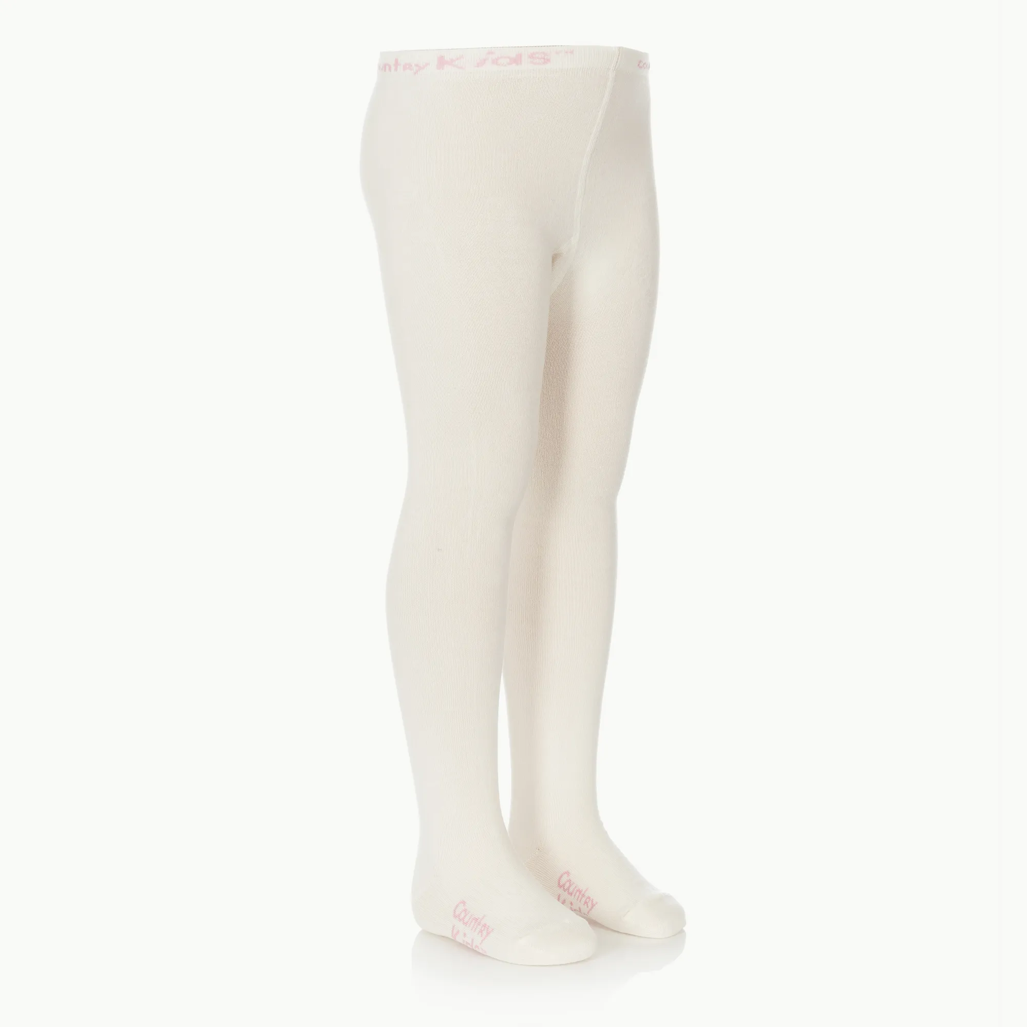 Ivory Cotton Knitted Tights