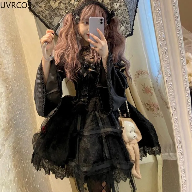 Japanese Victorian Gothic Dress Vintage Girl