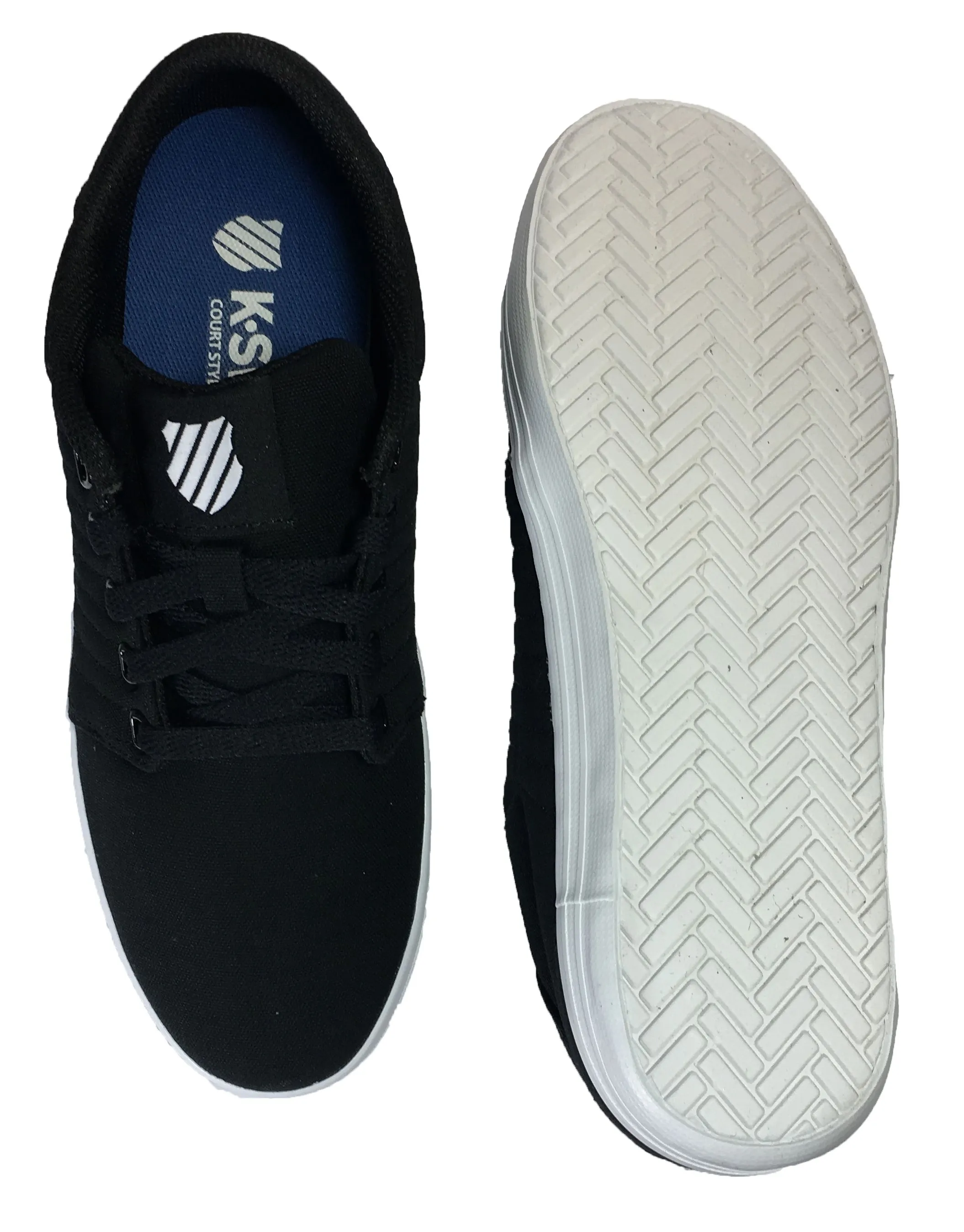 K-Swiss Backspin Canvas Trainers Black/White