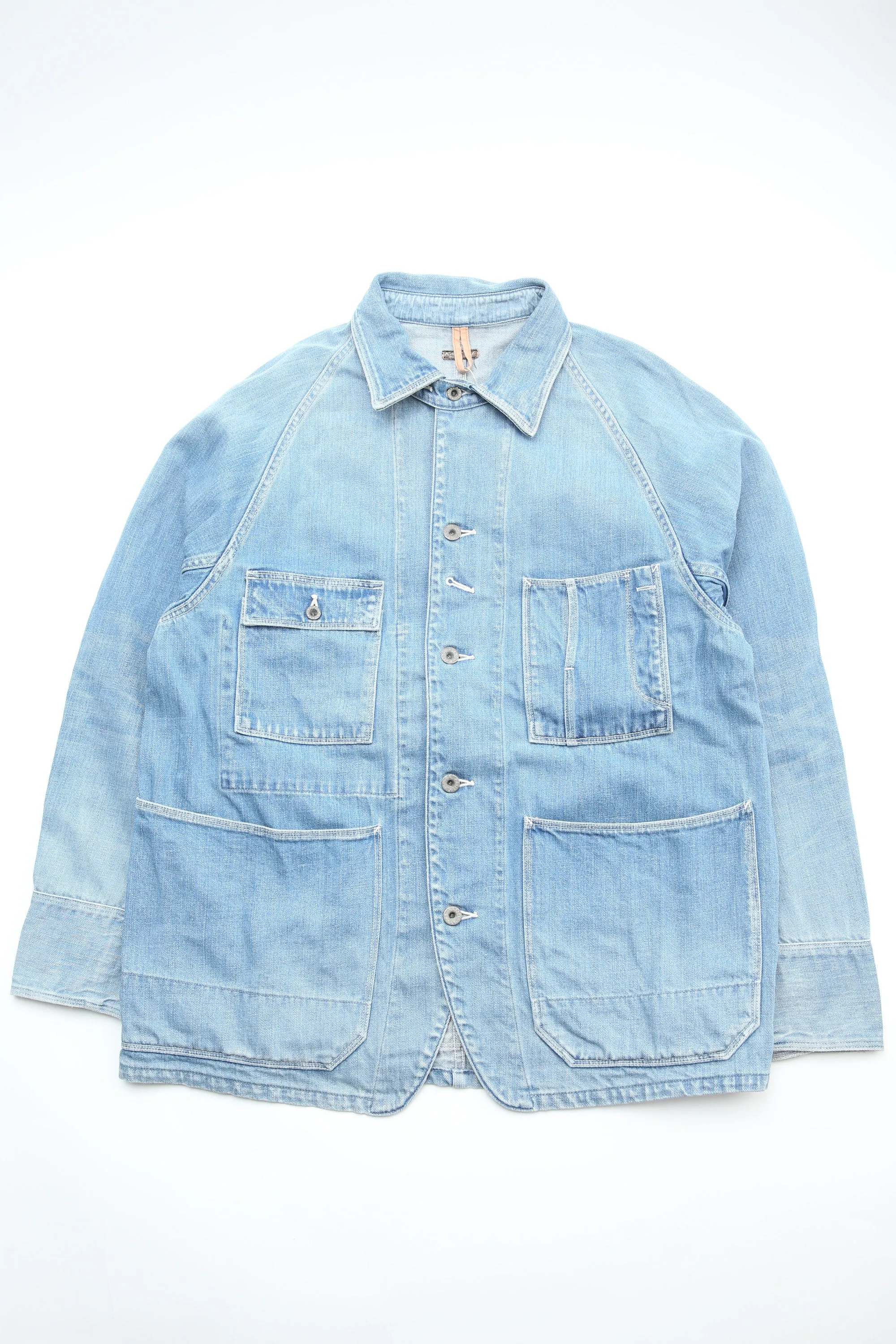 Kapital 12oz Denim CACTUS Coverall (LIGHT) - Midtone - (EK-1406)