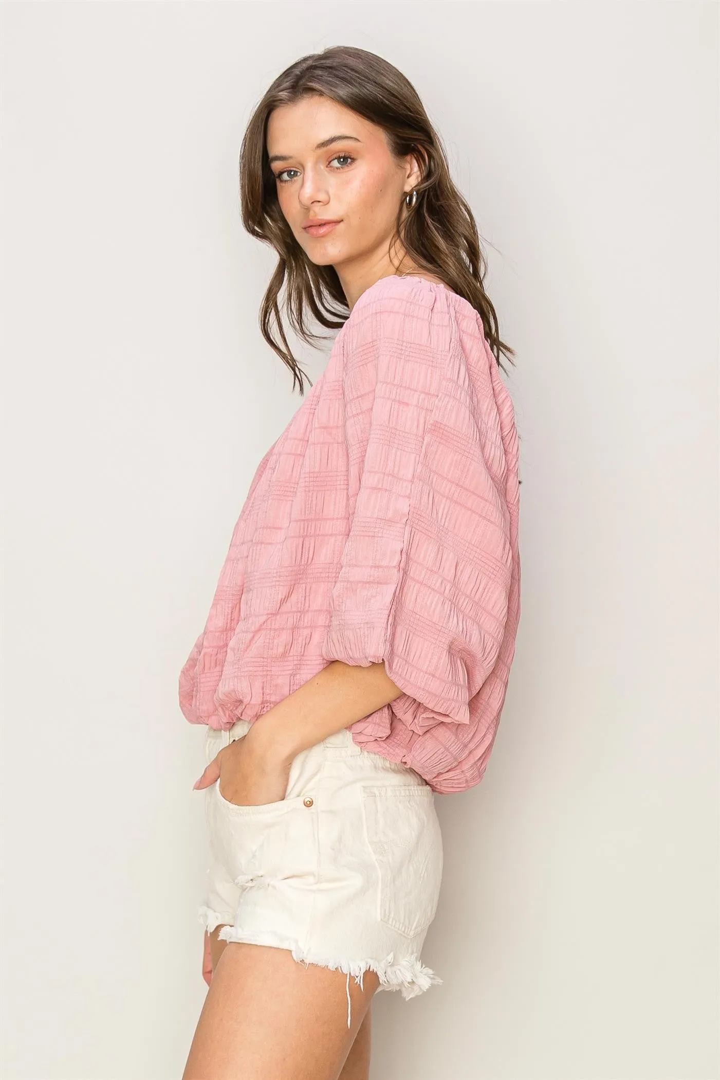 Kika Off Shoulder Pink Top