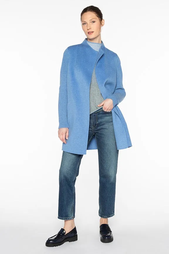 KINROSS CASHMERE - RIB SLEEVE COAT