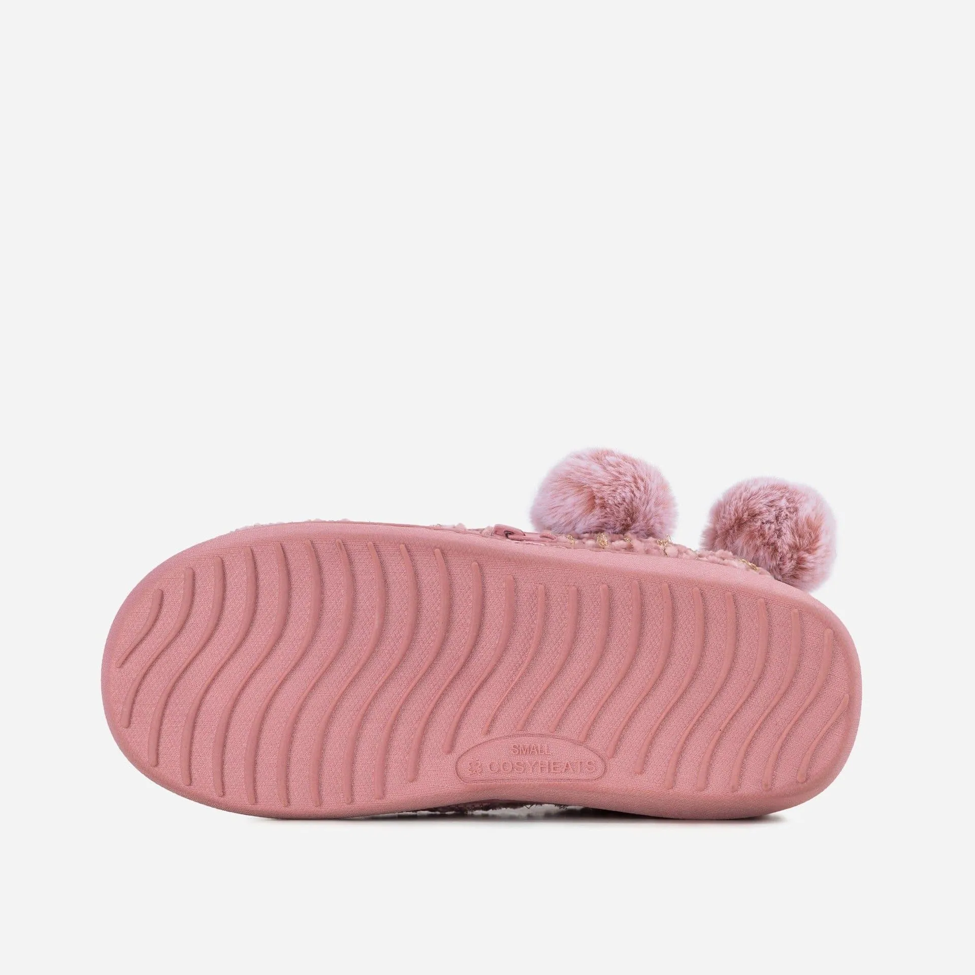 LADIES COSYHEATS PINK CHENIELLE SLIPPER BOOTIE(MICROWAVEABLE)