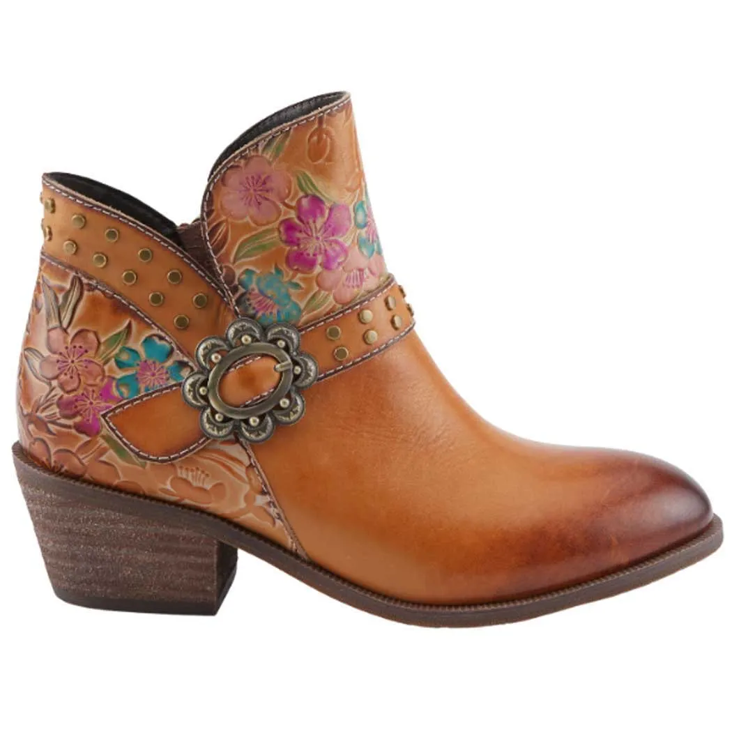 L'Artiste by Spring Step Dainty Lady Heeled Bootie Camel Multi (Women's)