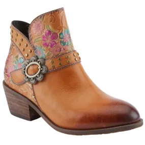 L'Artiste by Spring Step Dainty Lady Heeled Bootie Camel Multi (Women's)