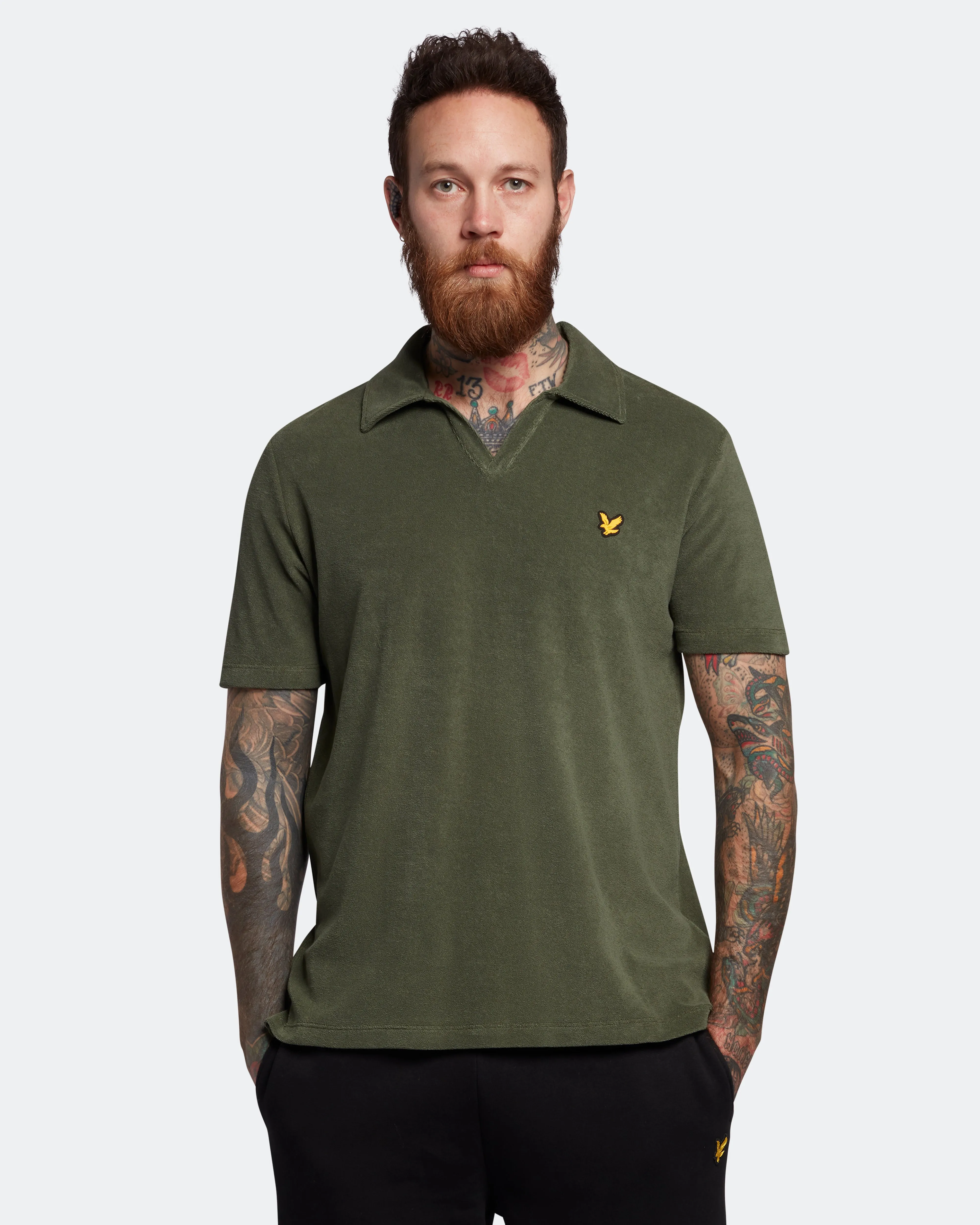 Lyle & Scott Golf Towel Polo Cactus Green - SS23