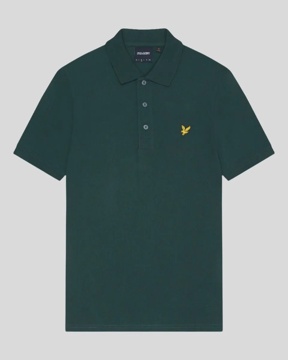 Lyle & Scott Plain Short Sleeve Polo Shirt Argyle Teal