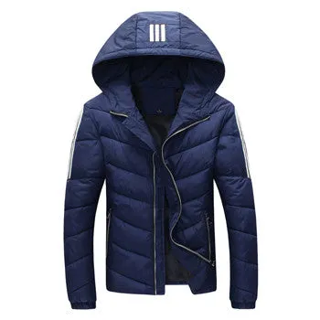 Men Cotton Coat Jacket Down Coat Men's Casual Slim Fit Thickening Cotton Down Coat Jacket Parkas Trench Coat SM6