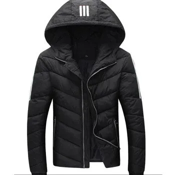 Men Cotton Coat Jacket Down Coat Men's Casual Slim Fit Thickening Cotton Down Coat Jacket Parkas Trench Coat SM6