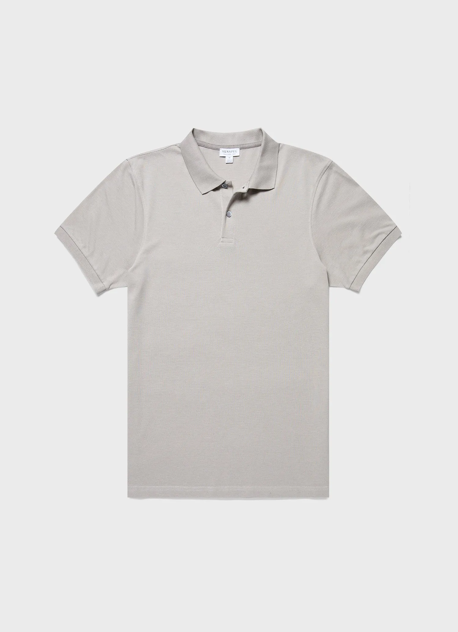 Men's Piqué Polo Shirt in Mid Grey