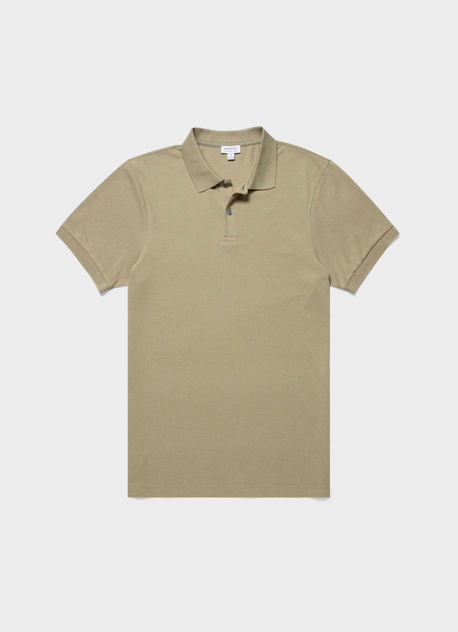 Men's Piqué Polo Shirt in Pale Khaki