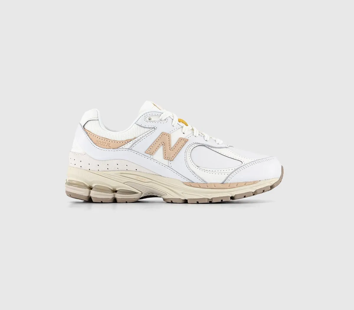 New Balance 2002 Bright White Offwhite Nude Trainers