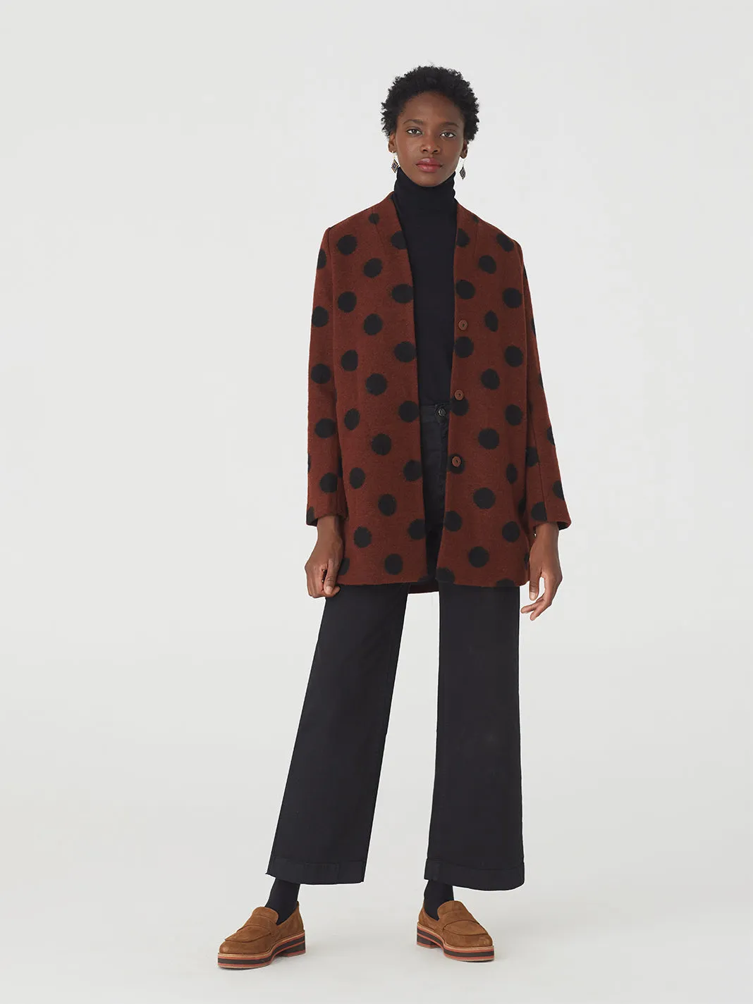 Nice Things Wool Dotted Coat