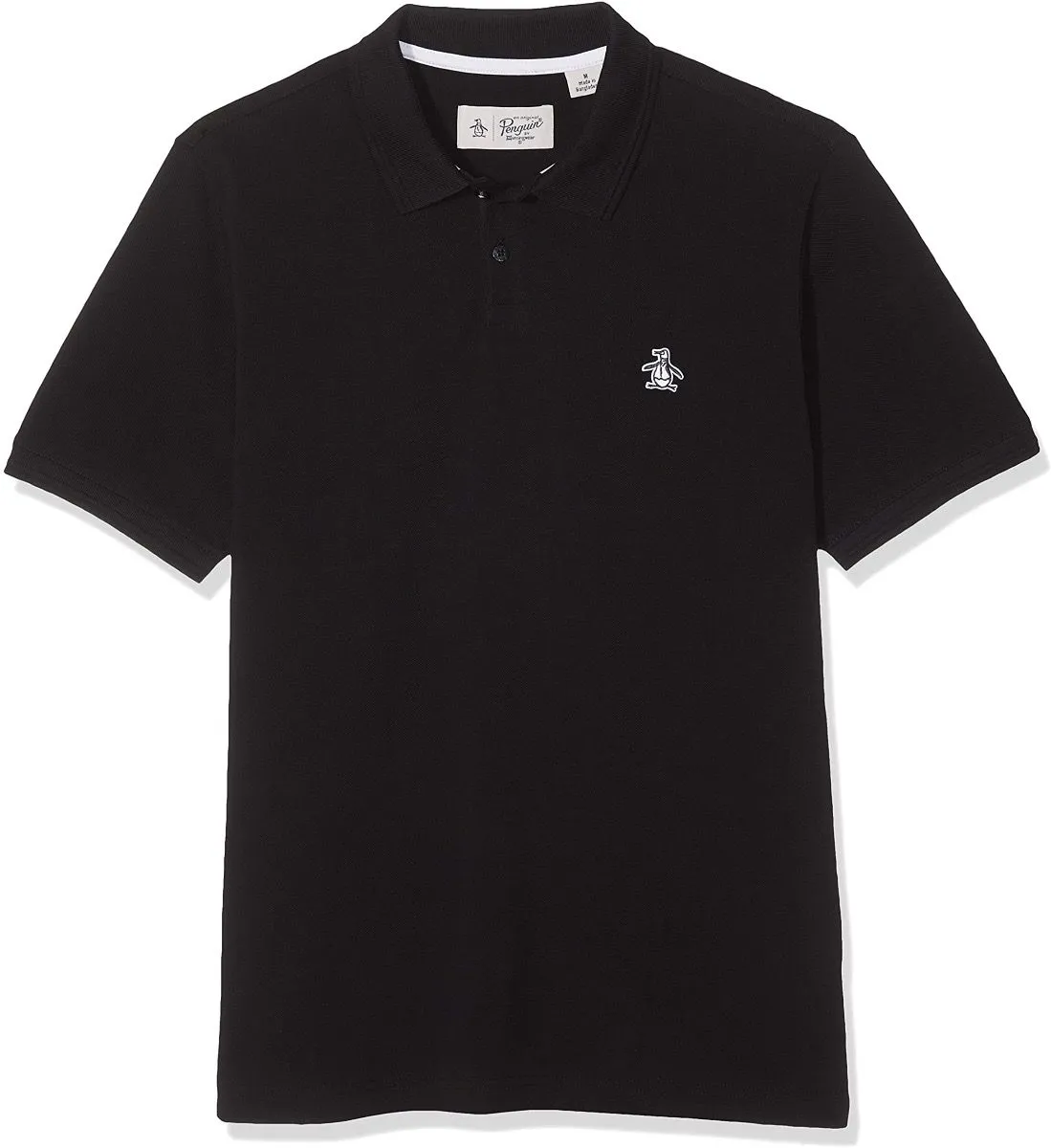 Original Penguin Raised Rib Short Sleeve Polo Shirt True Black