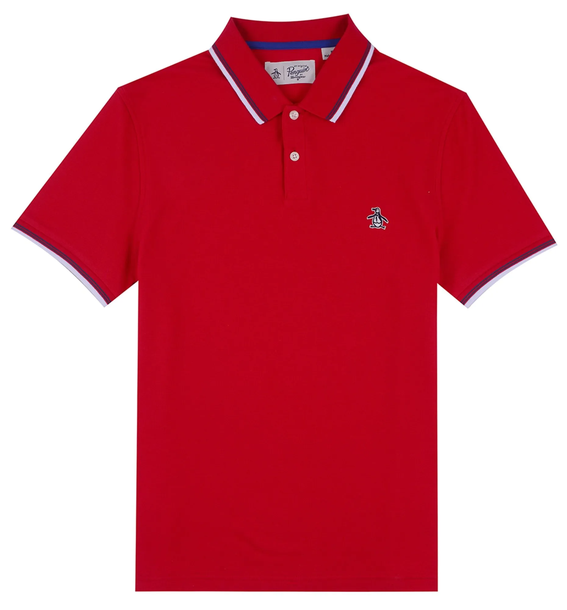 Original Penguin Sticker Pete Pique Polo Shirt Lipstick Red