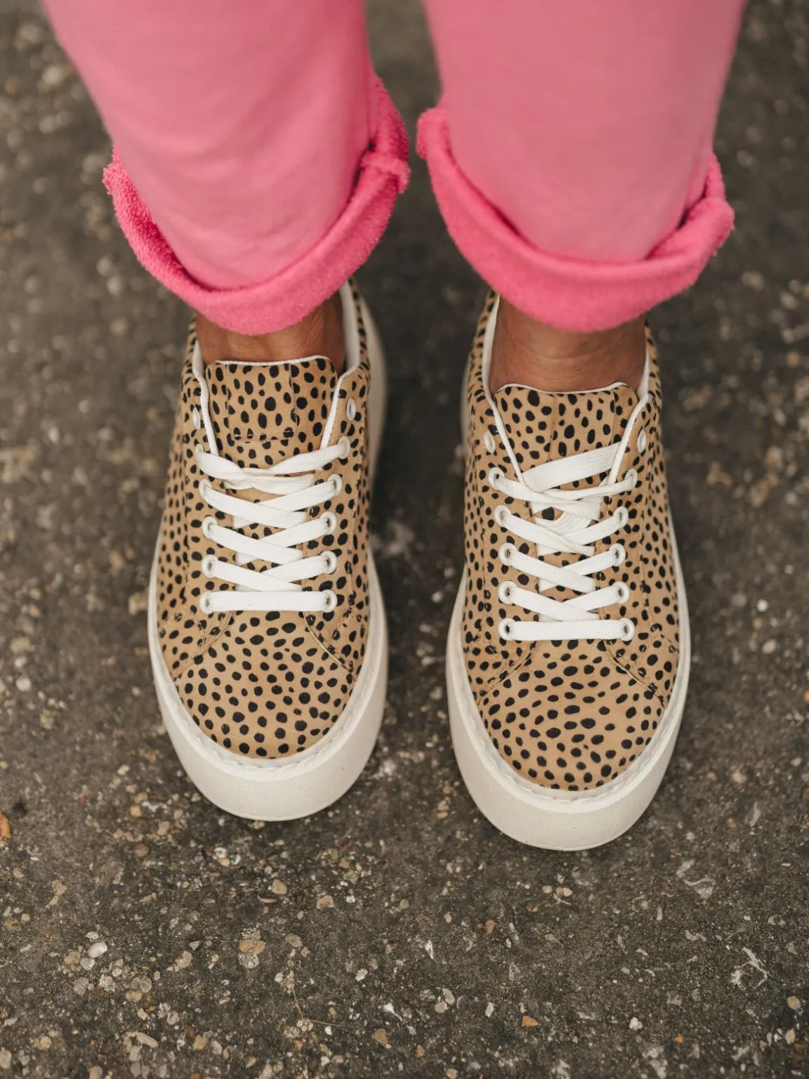 Platform Animal Print Trainers