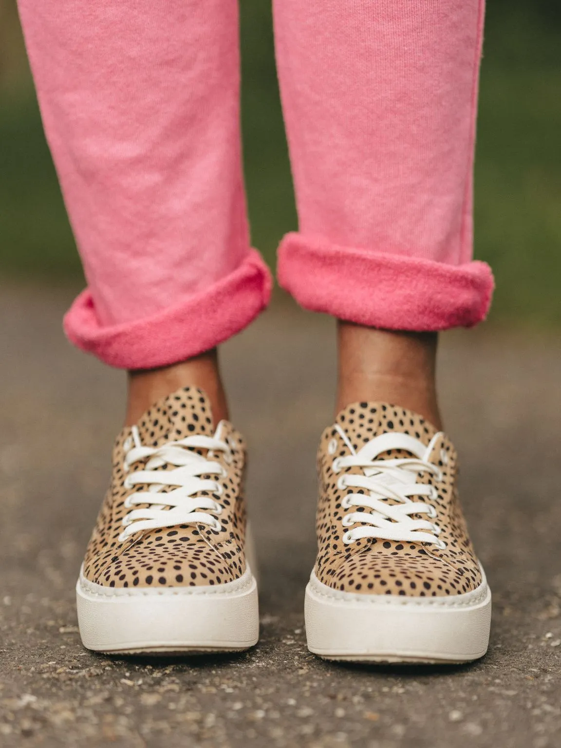 Platform Animal Print Trainers