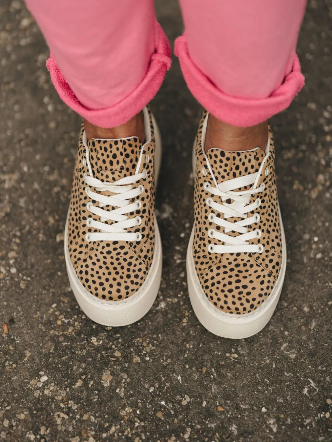 Platform Animal Print Trainers