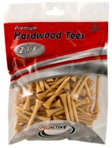 ProActive Premium Sports Hardwood Golf Tees 2.125 80 count